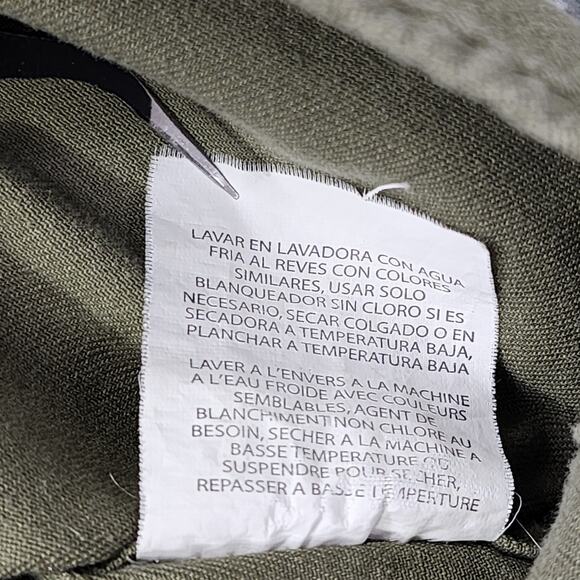 Wrangler Shirt Mens M Green Cotton Long Sleeve Button Front Workwear Outdoors - Picture 8 of 11